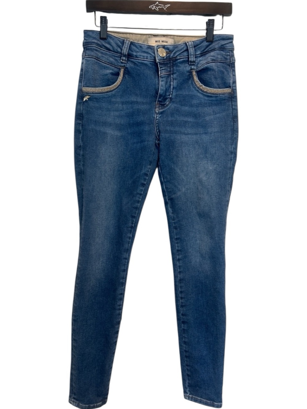 Mos Mosh Naomi Row Mid Rise Skinny Jeans Size 26